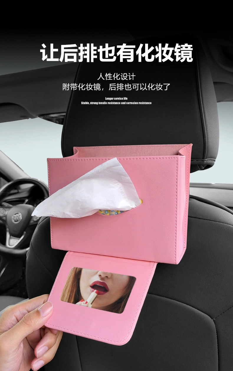 Folding Storage Bucket in Vehicle with Buckle Type Hanging Storage Bag Vehicle-Mounted Paper Towel Garbage Bag